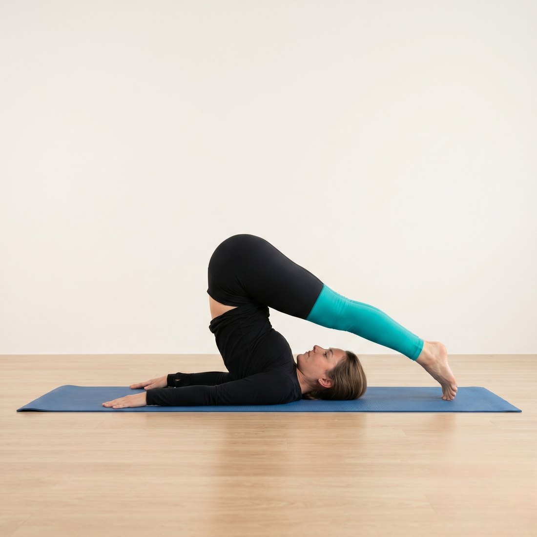 Michelle demonstrating Plough Pose